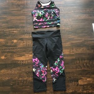 Fabletics crop top and legging set